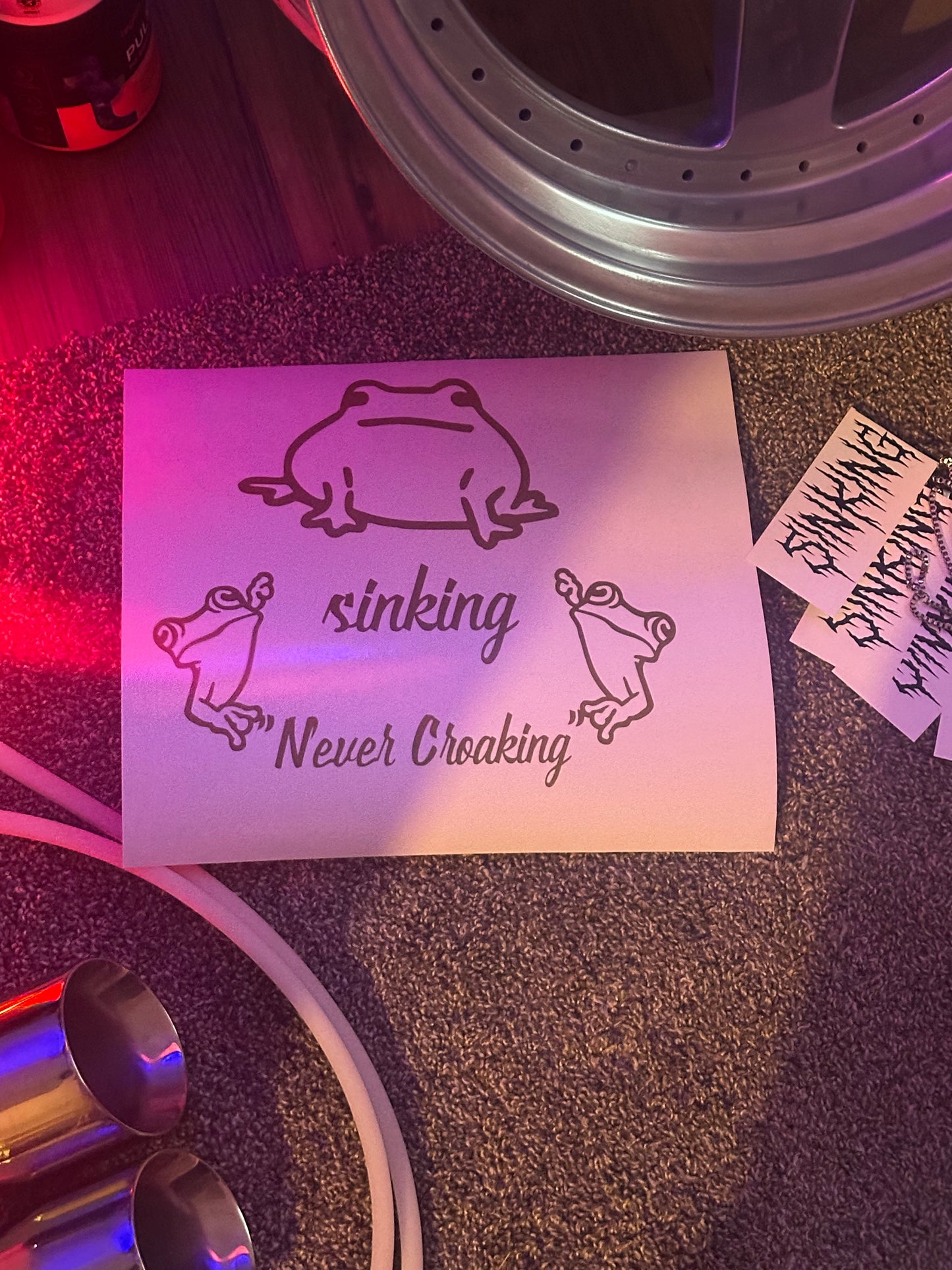 “Never Croaking” decal