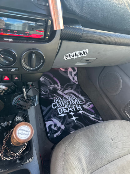 Chrome Till Death Car Mat